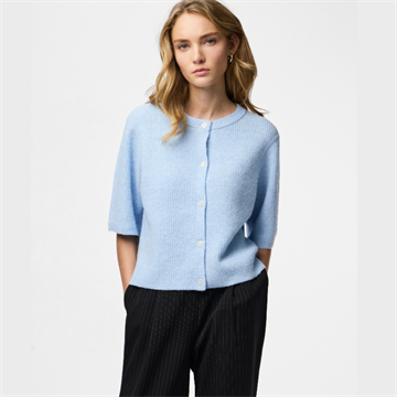 PIECES SILLY STRIK CARDIGAN CASHMERE BLUE/MELANGE - 17158220